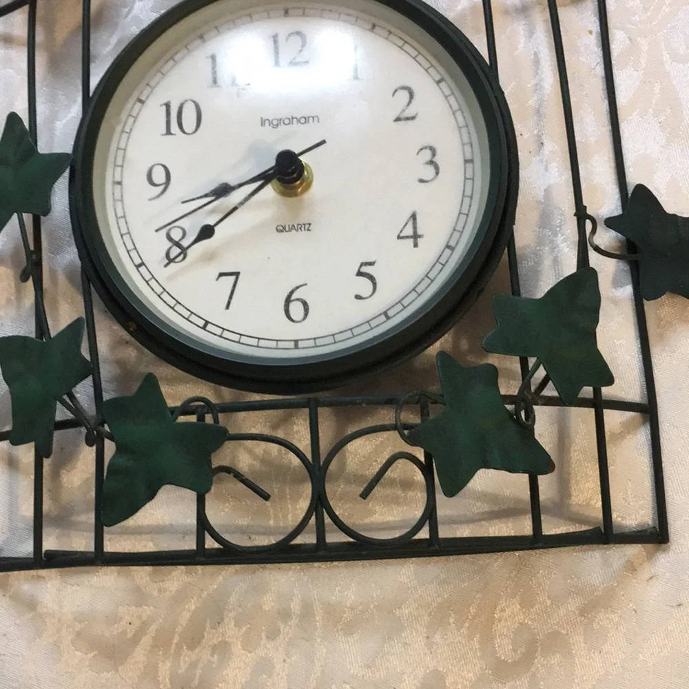 Vintage Birdcage Ingraham Quartz Wall Mantle Clock